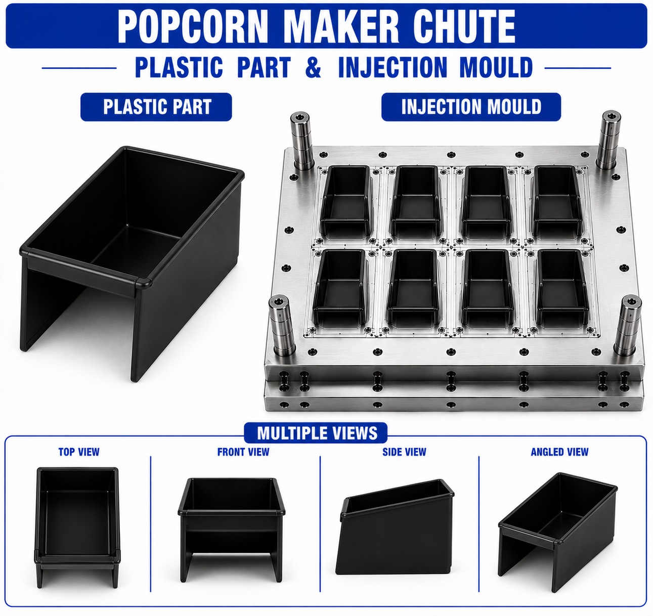 Popcorn Maker Plastic Chute Mould and Moulding Service